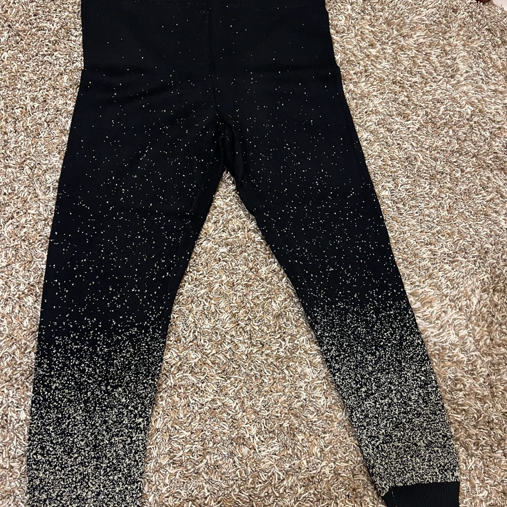 Torrid Black and Gold Sparkle Sweater Jogger